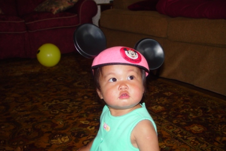 Kasen with Mickey Ears
